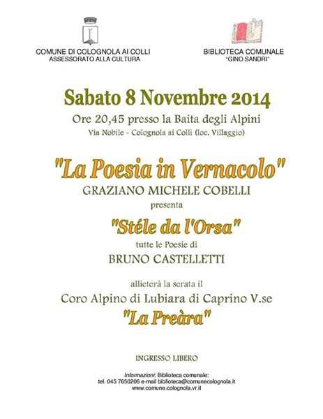 La poesia in Vernacolo Bruno Castelletti